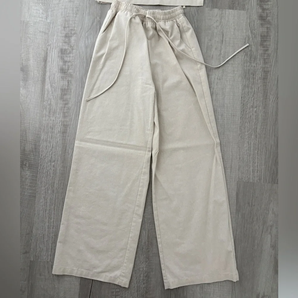 Commense Beige Two-Piece Jumpsuit Set - Picture 2 of 6